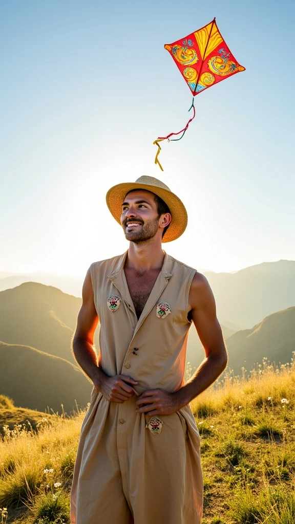 AI generated photo of a senior man smiling